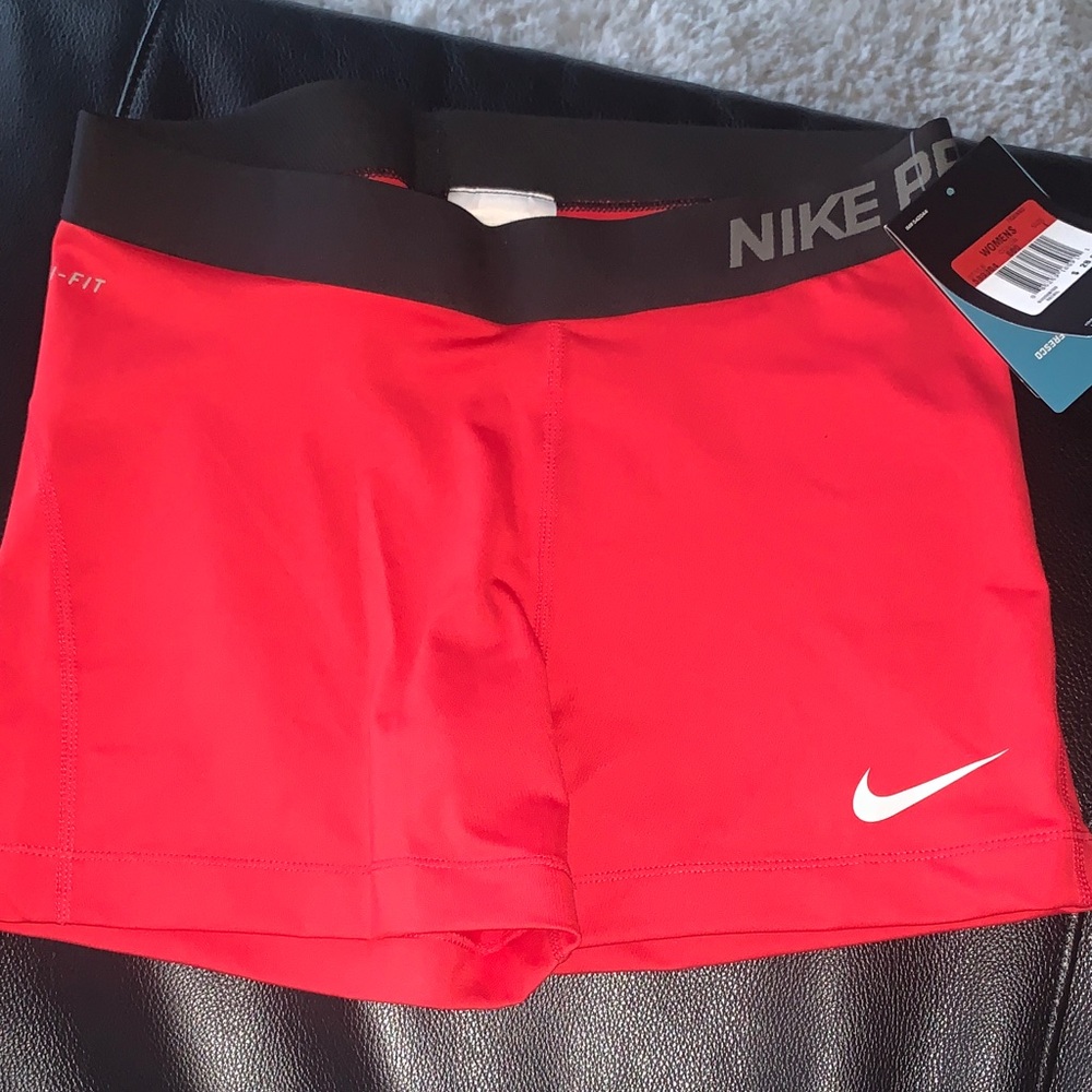 NWT Nike Pro Women's Red Athletic Shorts